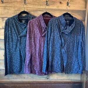 Bass - set of three zip up tops